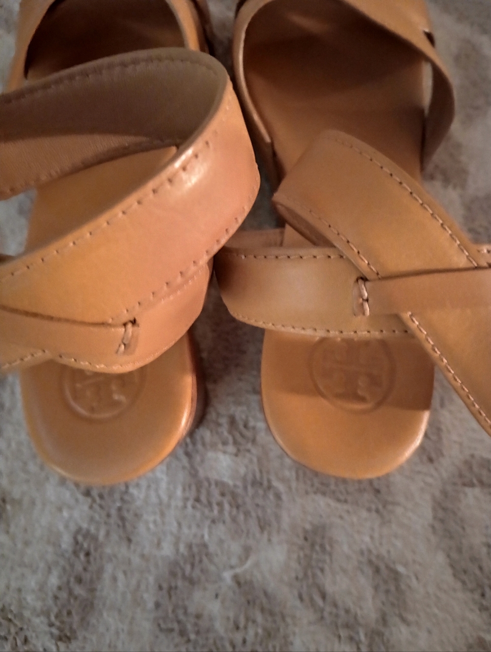 Tory Burch Almita Wood Wedge Platform Leather Sandals - Picture 7 of 10